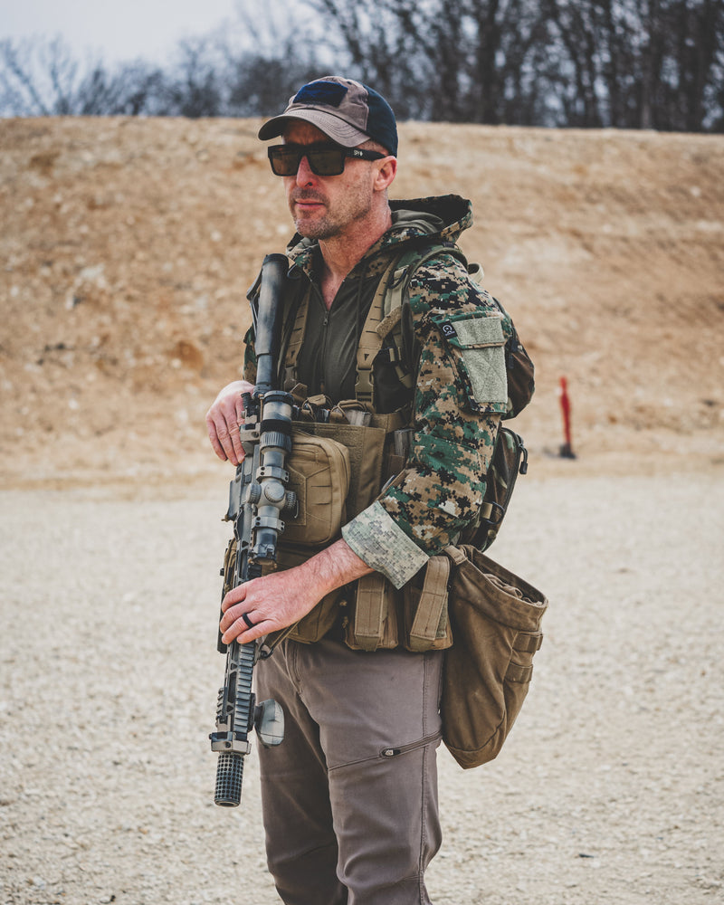 Load image into Gallery viewer, MARPAT Brown Chest Hooded Combat Shirt
