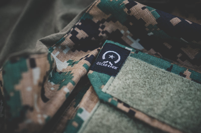 Load image into Gallery viewer, MARPAT Brown Chest Hooded Combat Shirt
