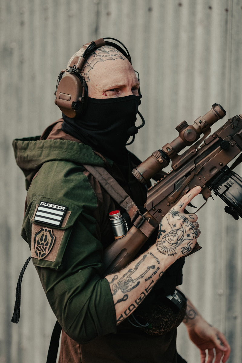 Load image into Gallery viewer, Olive Drab Green Hooded Combat Shirt
