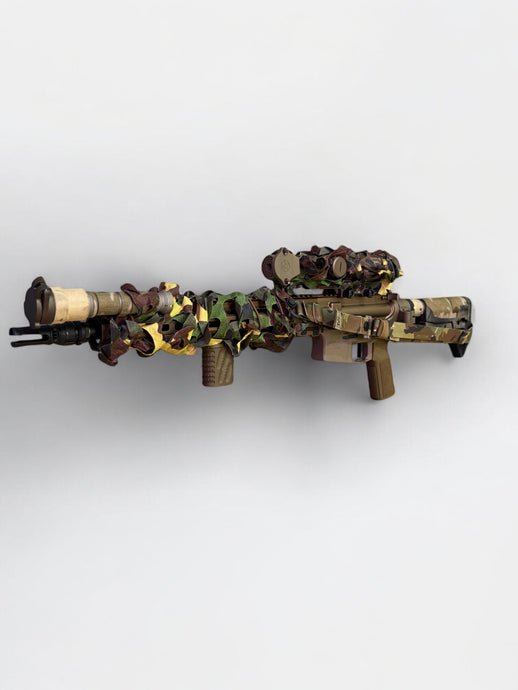 rifle rail scrim camo wrap