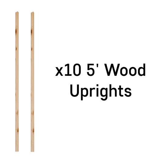 Wood 5 Foot Uprights x10